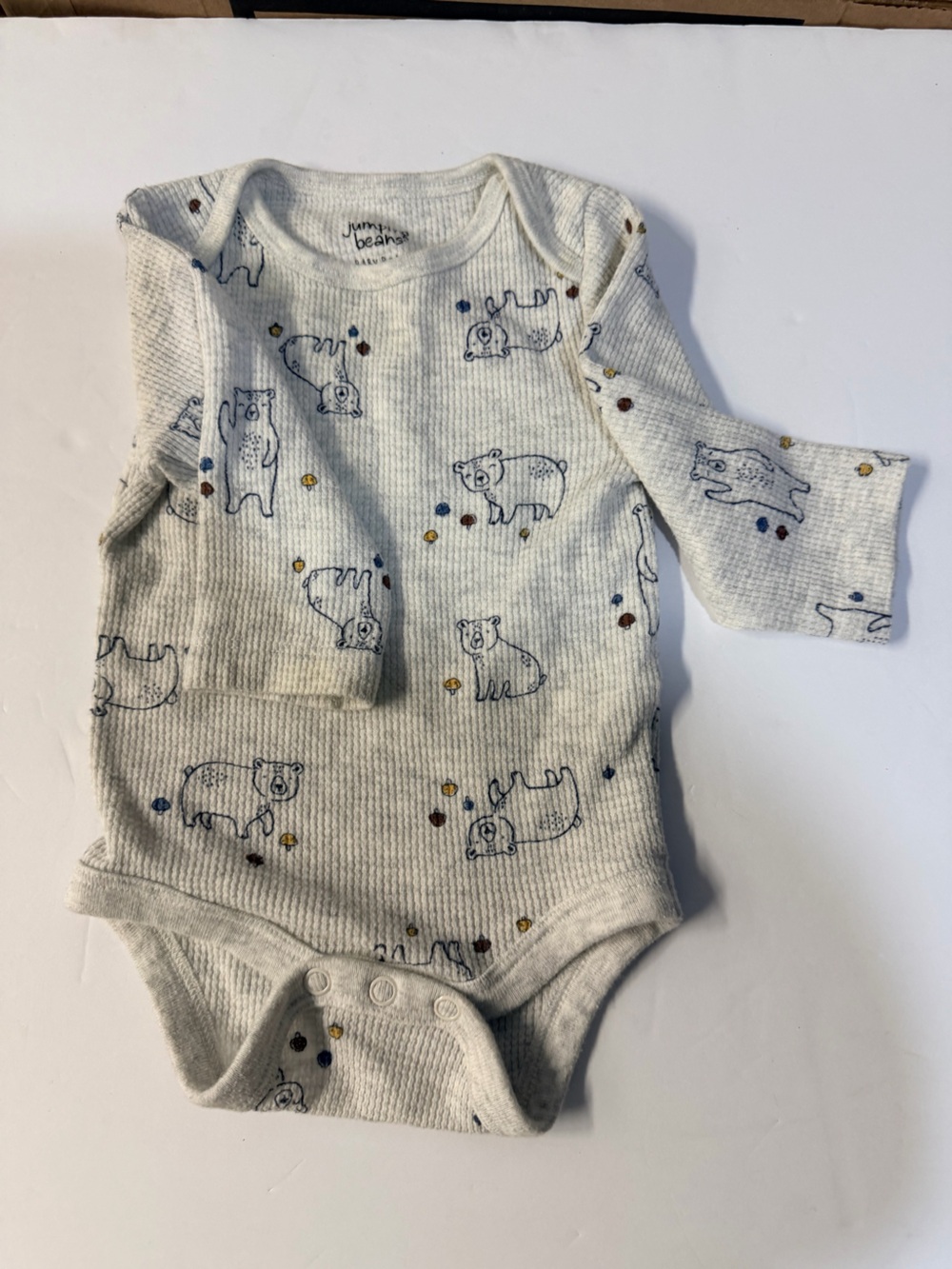 jumping beans Cream Waffle-Texture Baby Bodysuit